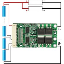 Guangdong Spirit Lityum Pil Dengeli Bms 13S 48V 18650 Paket Şarj Pcb PCM,15A (Yurt Dışından)