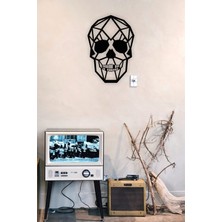 Geometrik Desen Kuru Kafa Duvar Dekoru-Süsü, Ahşap Dekoratif Tablo