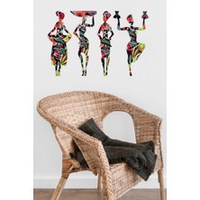 Afrikalı Kadınlar Duvar Dekoru - Süsü, Ahşap Dekoratif Tablo