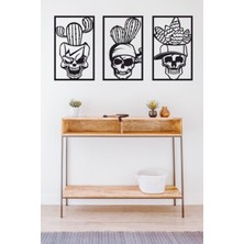 Kurukafa Saksı Duvar Dekoru - Süsü, Ahşap Dekoratif Tablo