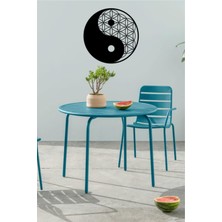 Yaşam Çiçeği Yin Yang Duvar Dekoru - Süsü, Ahşap Dekoratif Tablo
