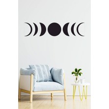 7'li Ay Evreleri - Ay Döngüsü Ahşap Duvar Dekoru, Tablo