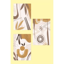 Abstract Kahverengi Desenli Ahşap Dekoratif Tablo