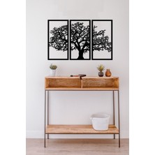 3'lü Ağaç Duvar Dekoru - Süsü Ahşap Dekoratif Tablo