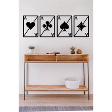 UNT Iskambil Kartları Duvar Dekoru - Süsü, Ahşap Dekoratif Tablo