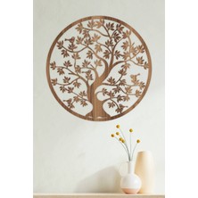 UNT Hayat - Yaşam Ağacı Duvar Dekoru-Süsü, Lazer Kesim, Ahşap Dekoratif Tablo, KAHVERENGI-021