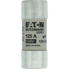 Eaton C22G125 Silindirik Sigorta 22X58, Gg/gl, 400V, 120KA - 125A