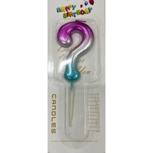 Kidspartim Soru Işareti Cinsiyet Mavi Pembe Mum 12X7 cm