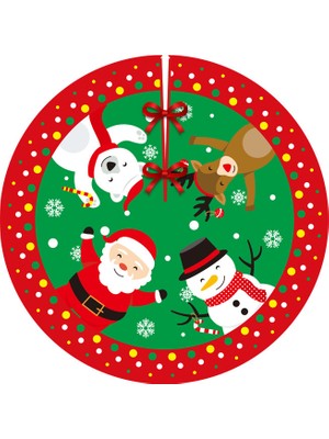 New Nollaig Noel Desorasyonu Noel Ağacı Yaratıcı Güzel Baskılı Noel Ağacı Etek (Yurt Dışından)