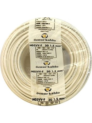 Öznur 3x1,5 Ttr Kablo