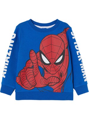 George Spiderman Baskılı Erkek Çocuk Sweetshirt