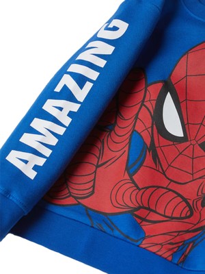 George Spiderman Baskılı Erkek Çocuk Sweetshirt