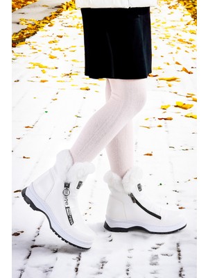 Kiko Kids 250 Rugan Çatlak Fermuarlı Kız Çocuk Bot Ayakkabı