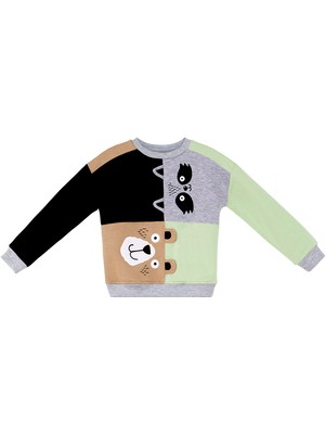 Denokids Rakun ve Ayı Erkek Çocuk Sweatshirt