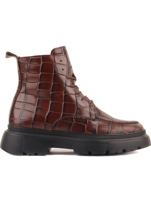 Saillaker’s Sail Lakers - Kahverengi Croco Deri Erkek Postal Bot