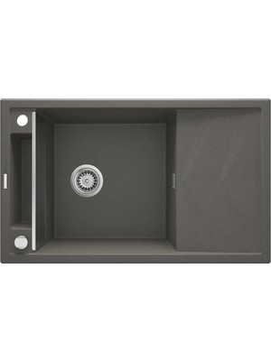 Deante Magnetıc Antrasit Metalik Tek Göz Damlalıklı Mutfak Evyesi ZRM_T113