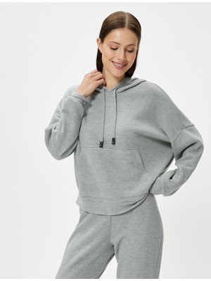 Koton Sweatshirt Pijama Üstü Kapüşonlu Kanguru Cepli