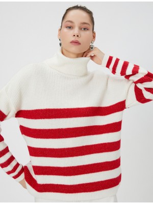 Koton Balıkçı Yaka Kazak Triko Yumuşak Dokulu Uzun Kollu