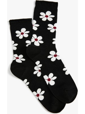 Koton Çiçekli Soket Çorap