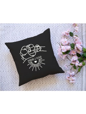 Bk Gift Kişiye Özel Isimli Babalar Günü Tasarımlı Siyah Kırlent Yastık-9 Babaya Hediye, Ev Dekorasyonu, Babalar Günü Hediyesi