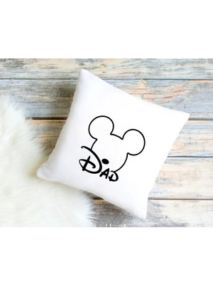 Bk Gift Disney Tasarımlı Beyaz Kırlent Yastık, Ev Hediyesi, Ev Dekorasyonu, Dekoratif Hediye-1