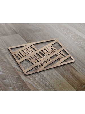 Bk Gift Kişiye Özel Ahşap Lazer Kesim Kartvizit (20 Adet)-7, Özel Ahşap Kartvizit, Kişiye Özel Kartvizit, Logolu Kartvizit, Lazer Kesim Ahşap Kartvizit