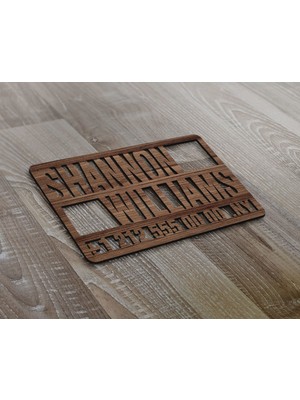 Bk Gift Kişiye Özel Ahşap Lazer Kesim Kartvizit (10 Adet)-8, Özel Ahşap Kartvizit, Kişiye Özel Kartvizit, Logolu Kartvizit, Lazer Kesim Ahşap Kartvizit