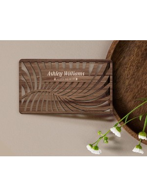 Bk Gift Kişiye Özel Ahşap Lazer Kesim Kartvizit (10 Adet)-5, Özel Ahşap Kartvizit, Kişiye Özel Kartvizit, Logolu Kartvizit, Lazer Kesim Ahşap Kartvizit