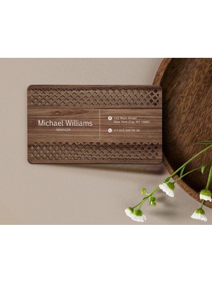 Bk Gift Kişiye Özel Ahşap Lazer Kesim Kartvizit (10 Adet)-3, Özel Ahşap Kartvizit, Kişiye Özel Kartvizit, Logolu Kartvizit, Lazer Kesim Ahşap Kartvizit