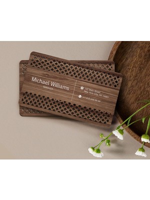 Bk Gift Kişiye Özel Ahşap Lazer Kesim Kartvizit (20 Adet)-3, Özel Ahşap Kartvizit, Kişiye Özel Kartvizit, Logolu Kartvizit, Lazer Kesim Ahşap Kartvizit