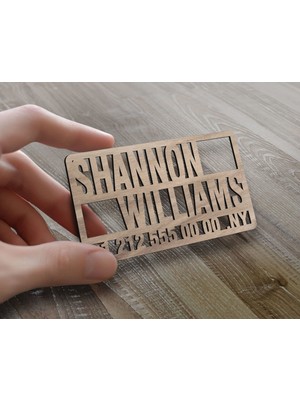 Bk Gift Kişiye Özel Ahşap Lazer Kesim Kartvizit (10 Adet)-9, Özel Ahşap Kartvizit, Kişiye Özel Kartvizit, Logolu Kartvizit, Lazer Kesim Ahşap Kartvizit