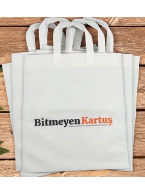 Bk Gift Firmalara Özel Logolu Tela Bez Çanta 35X40 Cm 50 Adet Baskılı Tela Çanta