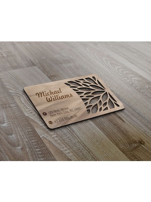 Bk Gift Kişiye Özel Ahşap Lazer Kesim Kartvizit (5 Adet)-1, Özel Ahşap Kartvizit, Kişiye Özel Kartvizit, Logolu Kartvizit, Lazer Kesim Ahşap Kartvizit