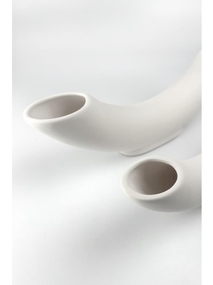 Refsan Viking Vazo İkili Set Seramik Bisküvi (Ham Ürün)