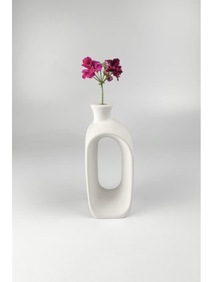 Refsan Cosmos Vazo Seramik Bisküvi - Küçük (Ham Ürün)