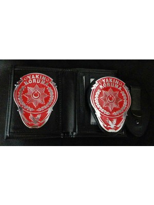 Aldatmaz Yakın Koruma Rozetlı Cüzdanı+Kemer Rozetı Sıvıle Satılmaz-Sadece Yakın Koruma Prsnl Alabılır