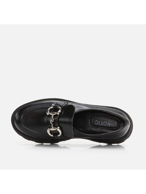 Hotiç 01AYH276450A100 Siyah Kadın Loafer