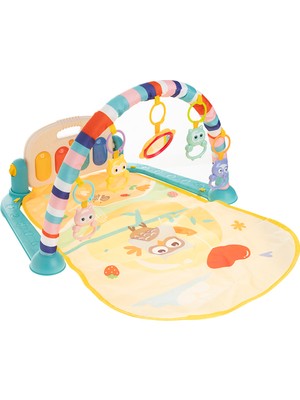 Babycim Baykuşlu Pianolu Bebek Oyun Halısı Gri 46 x 8,5 x 32,8 cm Aslan Kral Temalı