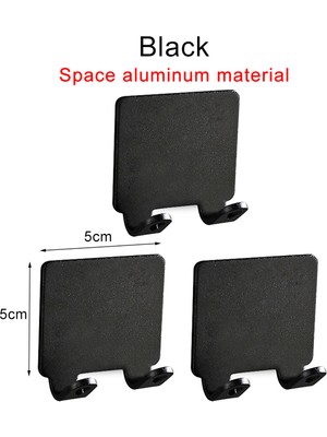 Hanyang A Tipi Siyah 3 Adet Yumruk Ücretsiz Tıraş Bıçağı Tutucu Banyo Depolama Organizatör Kanca Mutfak Düzenleyici Banyo Rafı Jilet Banyo Aksesuarları (Yurt Dışından)