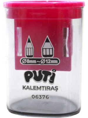 PUTİ ÇİFT BÖLMELİ PLASTİK KALEMTIRAŞ 06376