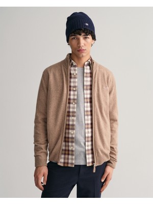 Gant Erkek Krem Regular Fit Fermuarlı Kazak 87214.295