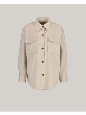 Gant Kadın Krem Relaxed Fit Klasik Yaka Gömlek 4300237.233