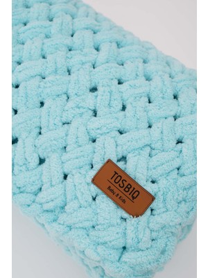 Bugula Bebek Hediyesi Battaniye 100x100cm Mint Erkek Alize Puffy Güzel Yeni Doğan Eşyası Organik Sertifika