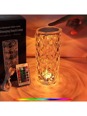 Touch Lamp Kristal Işıklı Dokunmadan Kontrol Kumandalı Kristal Lamba