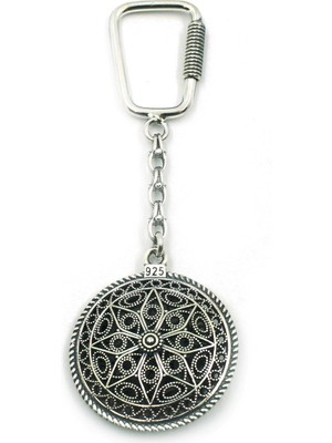 Aykat İsim Yazılabilen Telkari Gümüş Anahtarlık Kişiye Özel Anahtarlık ANT-44