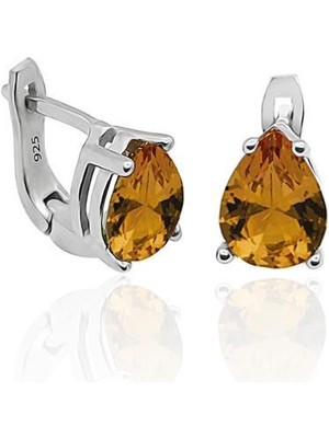 Aykat 925 Ayar Gümüş Küpe Zultanit Taşlı Renk Değiştiren Gümüş Küpe KUPE-455