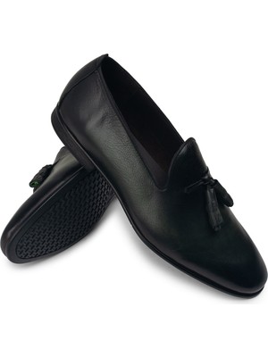 Deery Deri Yeşil Erkek Loafer Ayakkabı - 01702Myslc01