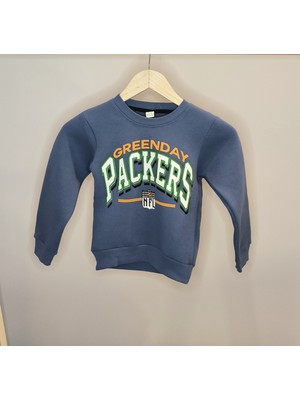 Modarvi Packers Baskılı 3 Iplik Şardonlu Erkek Çocuk Sweatshirt