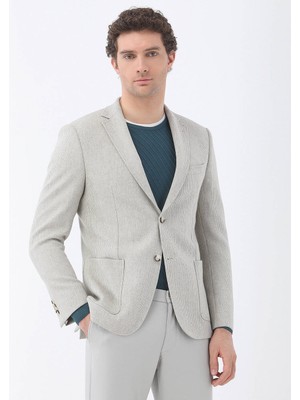 Kip Minimalist Çizgili Erkek Ceket - Regular Fit