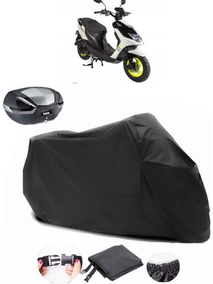 Arora Ar 50-11 Ares Siyah Arka Çanta Uyumlu Motosiklet Branda Lüx Premium Kalite